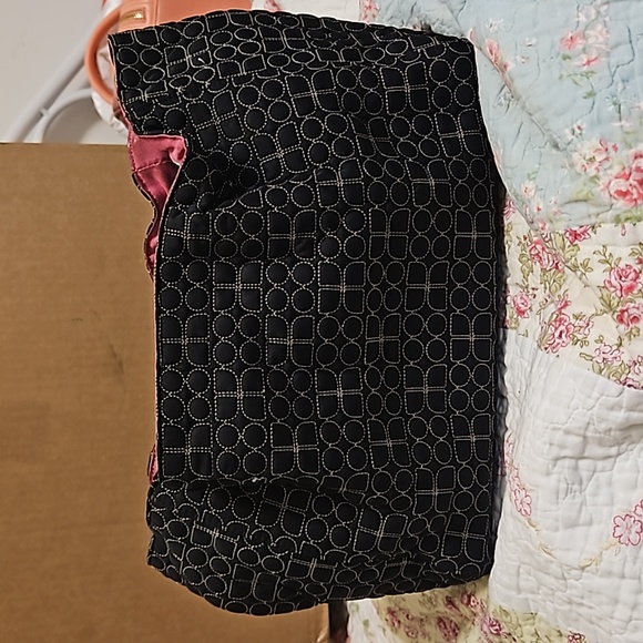 Kate Spade New York Black Fabric and Fuchia Suede Interior. - Picture 3 of 13